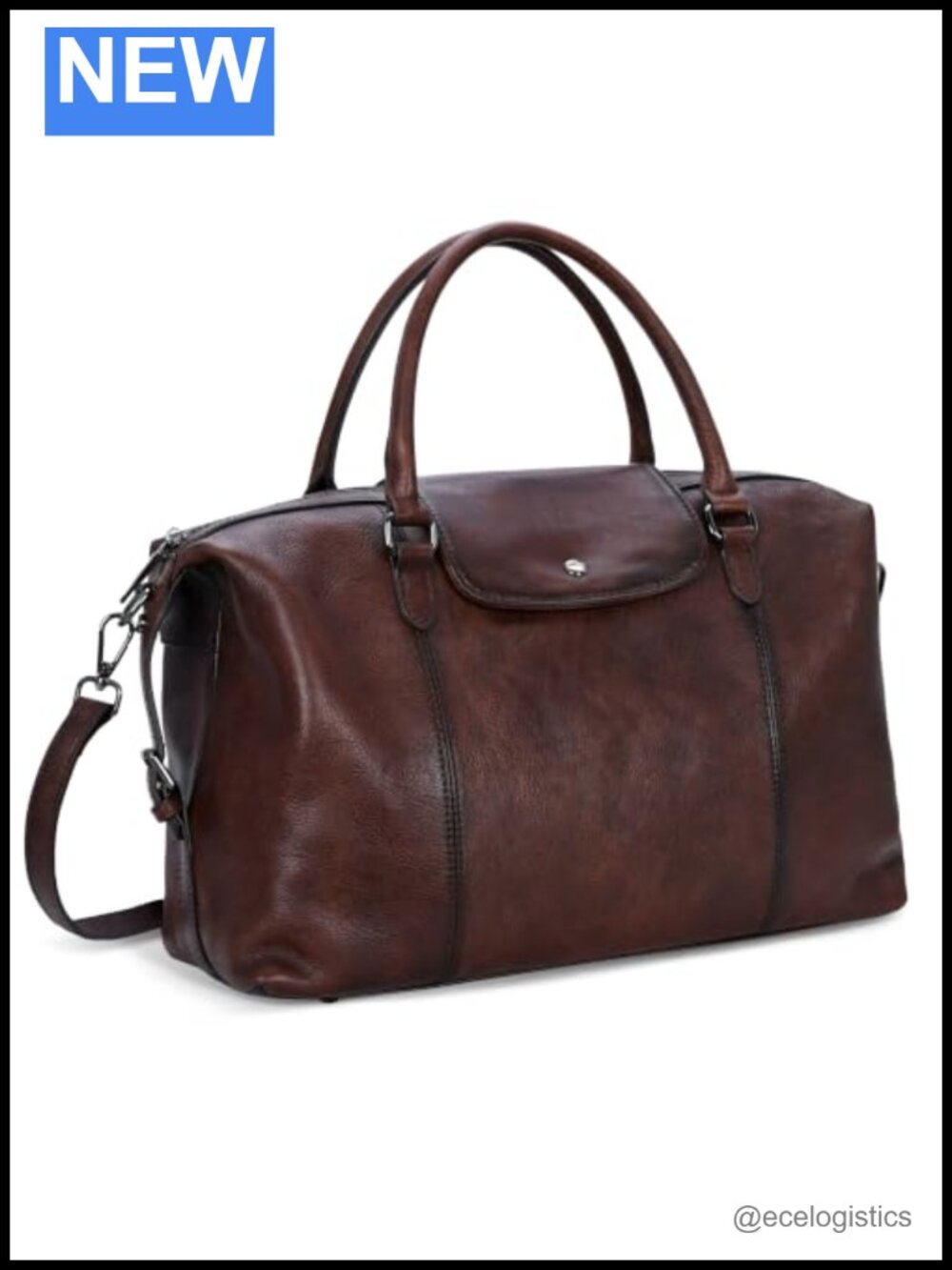 Genuine Leather Satchel Handbag Tote Shoulder Crossbody 3-in-1